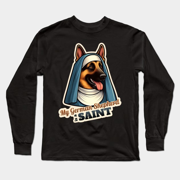 German Shepherd Nun Long Sleeve T-Shirt by k9-tee